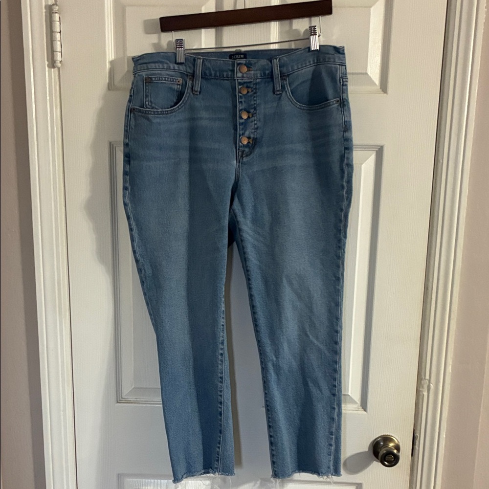 J. Crew essential straight Light Blue Ankle Jeans